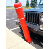 72"H FlexBollard - Asphalt Installation - Red Cover/White Tapes