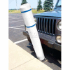 52"H FlexBollard - Asphalt Installation - White Cover/Blue Tapes