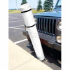 72"H FlexBollard - Asphalt Installation - White Cover/Black Tapes