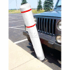 52"H FlexBollard - Natural Ground Installation - White Cover/Red Tapes