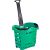VersaCart ® Plastic Rolling Shopping Basket 43 Liter Green - Pkg Qty 6