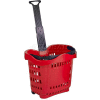 VersaCart ® Plastic Rolling Shopping Basket 43 Liter Red - Pkg Qty 6