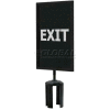 Queueway Acrylic Sign, Double Sided, "Exit", 7"Wx11"H, Black/White