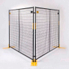 Perimeter Patrol Welded Wire Black Powder Coat Fence - 7'6"Wx6'H 4 Panel Kit