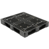 Rackable Plastic Pallet Black HDPE 48x40 Fork Capacity 4000 Lbs