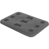 Dandux Black Recycled Plastic Pallet Container Lid 51080716X-L - 42"L x 29"W