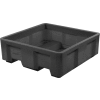 Dandux Black Recycled Plastic Skid Container 512165X Single Wall - 36"L x 20"W x17-1/2"H