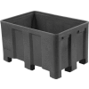 Dandux Black Recycled Plastic Skid Container 512126X Double Wall - 54"L x 44"W x 31"H