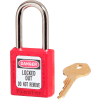 Master Lock® Safety 410 Series Zenex Thermoplastic Padlock, Red, 410RED