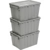 Flipak Attached Lid Container 21-13/16 x 15-3/16 x 12-7/8 Gray