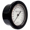 Perma-Cal 101FTM27A01, 4.5" Dial, 0-30 psi, 1/4" NPT, Rear Mount, SS Connection, BLK Front Flange