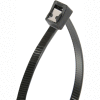 Gardner Bender 46-308UVBSC 8" Self-Cutting Cable Ties, Black, 50lb, 50/pk, 2" Max Dia, Twist Tail