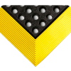Wearwell® Industrial WorkSafe® GR Drainage Mat 5/8" Thick 3' x 5' Black/Yellow Border