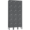 Penco 68203X028-KD VanGuard Locker Six Tier 12x15x12 18 Doors Ready To Assemble Gray