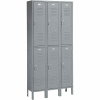 Penco 6235V-3-028SU Vanguard Locker Pull Latch Double Tier 12x18x36 6 Doors Assembled Gray