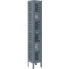 Global Industrial Infinity® Double Tier 2 Dr Ventilated Locker, 12"Wx12"Dx36"H, Assembled