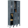 Infinity Heavy Duty Ventilated Steel Locker, Double Tier, 3-Wide, 12x12x36, Unassembled, Gray
																			