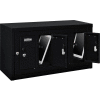 Global Industrial 4-Door Device Locker With Key Lock, 28-1/2"W x 11-1/4"D x 15-5/8"H, Black