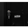 Global 8 Doors Tablet & Cell Phone Locker with Master Door Open and Master Key - Black 
																			