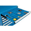 Global Industrial™ Divider Kit for 3"H Drawer of Modular Drawer Cabinet 30"Wx27"D, Blue