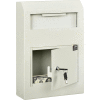 Global Industrial™ Wall-Mount Depository Drop Box, 10"W x 4-1/4"D x 15"H, Beige