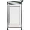 Bus Smoking Shelter Flat Roof 3-Side Open Front With Gray 5 Gallon Outdoor Ashtray 6ft5inx3ft8inx7ft
																			