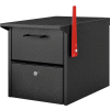 Global Industrial™ Residential Mailbox 12-1/2x13-5/8x14 Front/Rear Access Locking Door BLK