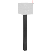 Global Industrial™ Mailbox Aluminum Pedestal In-Ground Mounted Black 48"H