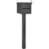 Global Industrial Residential Mailbox Front/Rear Access 12-1/2x13-5/8x18-1/4 48" Ground Post