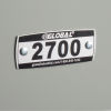 Global Locker Number Plate Kit - Pkg of 200 Numbered 2700-2899
																			