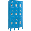 Infinity™ Locker 3 Tier 12 x 15 x 24 9 Door Ready To Assemble Blue