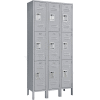 Infinity™ Locker 3 Tier 12 x 15 x 24 9 Door Ready To Assemble Gray