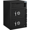 Global Industrial B-Rate Depository Safe Front Loading, 2 Doors, Digital Lock, 20"Wx20"Dx30"H