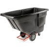 Rubbermaid® Light Duty Plastic Tilt Truck, 1 Cu. Yd. Cap, 850 Lbs. Cap, Black