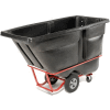 Rubbermaid® Standard Duty Plastic Tilt Truck, 1 Cu. Yd. Cap, 1250 Lbs. Cap, Black
