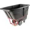 Rubbermaid® Heavy Duty Plastic Tilt Truck, 1 Cu. Yd. Cap, 2100 Lbs. Cap, Black