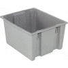 Global Industrial™ Stack and Nest Storage Container SNT230 No Lid 23-1/2 x 19-1/2 x 13, Gray - Pkg Qty 3