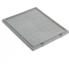 Global Industrial Lid LID231 for Stack and Nest Storage Container SNT225, SNT230, Gray - Pkg Qty 3