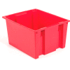 Global Industrial™ Stack and Nest Storage Container SNT300 No Lid 29-1/2 x 19-1/2 x 15, Red - Pkg Qty 3