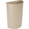 21 Gallon Half Round Rubbermaid Waste Receptacle - Beige