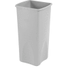 23 Gallon Square Rubbermaid Waste Receptacle - Gray - Pkg Qty 3