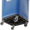 Dolly Easily Attaches to Base of Square Rubbermaid Brute Waste Receptacles