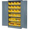Locking Storage Cabinet 36 W X 18 D X 72 H With Removable Bins - Assembled
																			
