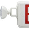 Combo Exit Sign, Red Letters w/ LED Optics
																			