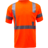 GSS Safety 5008, Class 3, Hi-Viz Moisture Wicking Birdseye Short Sleeve T-Shirt, Orange, 3XL Tall