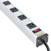 Global™ 19-in. 7 outlet Aluminum Power Strip with 6-ft Cord
																			
