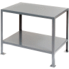 Jamco Stationary Machine Table W/ 2 Shelves, Steel Square Edge, 24"W x 18"D, Gray