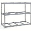 Wide Span Rack 96"W x 24"D x 84"H With 3 Shelves No Deck 800 Lb Capacity Per Level - Gray