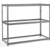 Global Industrial™ Wide Span Rack 72Wx15Dx60H, 3 Shelves No Deck 900 Lb Cap. Per Level, Gray
