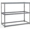 Global Industrial Wide Span Rack 72Wx15Dx60H, 3 Shelves No Deck 900 Lb Cap. Per Level, Gray